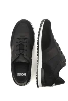 sneakers |mit zusatz von leder BOSS Kidswear schwarz