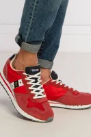 sneakers quartz 01 |mit zusatz von leder BLAUER rot