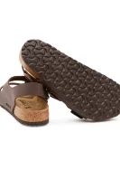 Leder sandalen Milano Birkenstock braun