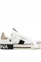 Leder sneakers Dolce & Gabbana weiß