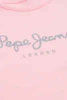 T-shirt HANA | Regular Fit Pepe Jeans London puderrosa