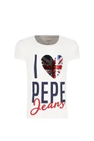 t-shirt maca | regular fit Pepe Jeans London weiß