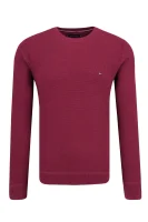 Pullover WAFFLE STRUCTURED CN |       Regular Fit Tommy Hilfiger Maroon
