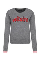Kaszmirowy Pullover LOULOU C |       Loose fit Zadig&Voltaire grau