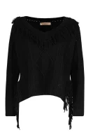 Woll Pullover |       Regular Fit |       mitZusatzvonKaschmir TWINSET schwarz