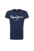 T-Shirt ORIGINAL Stretch |       Slim Fit Pepe Jeans London dunkelblau
