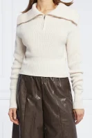 woll pullover | cropped fit Patrizia Pepe weiß