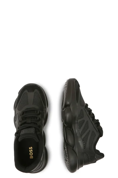 Sneakers |mit zusatz von leder BOSS Kidswear schwarz