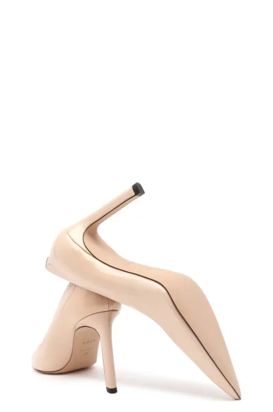 Leder high heels Janet Pump 90-P BOSS BLACK beige