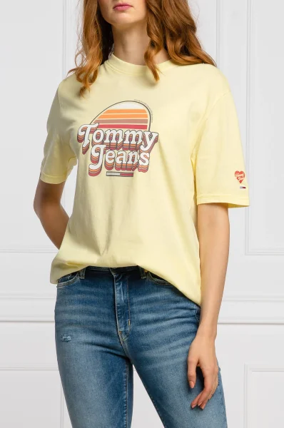 t-shirt summer retro |       regular fit Tommy Jeans gelb