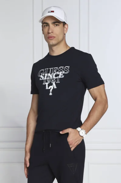 t-shirt blurry | slim fit GUESS dunkelblau