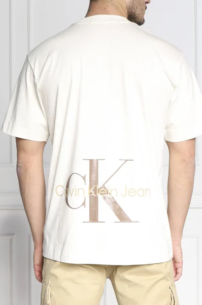 T-shirt ARCHIVAL MONOLOGO | Regular Fit CALVIN KLEIN JEANS Ecru