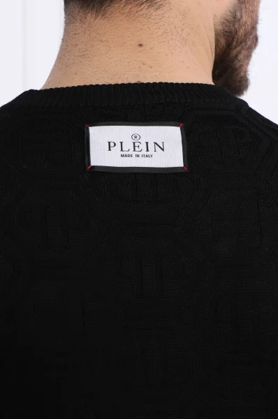 Pullover | Regular Fit |mit zusatz von wolle Philipp Plein schwarz