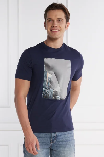 T-shirt | Regular Fit Armani Exchange dunkelblau