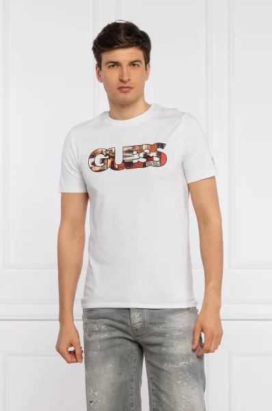 t-shirt photoshow cn ss tee | slim fit GUESS weiß
