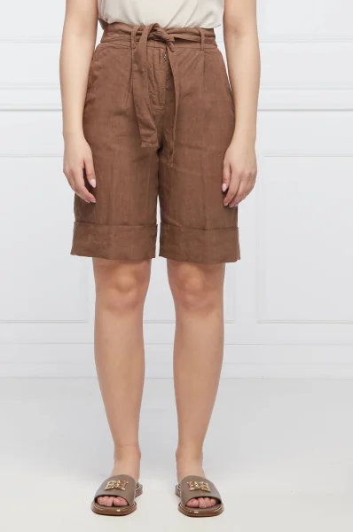 leinen shorts | regular fit Peserico braun