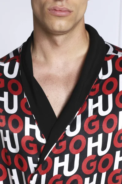 bademantel monogram nightgown | relaxed fit Hugo Bodywear schwarz