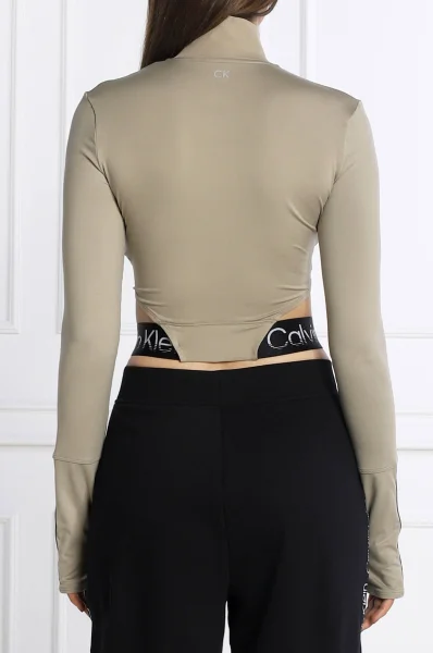 top wo - 1/4 zip | cropped fit Calvin Klein Performance Sandfarbe