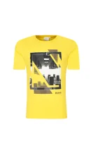 t-shirt | slim fit BOSS Kidswear gelb