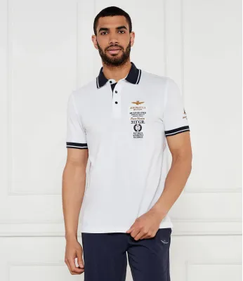 Polo Aeronautica Militare | Weiß Regular Fit PO1853P191