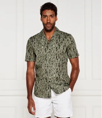 Hemd Ellino HUGO | Olivgrün Straight fit 50539328